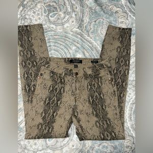 Judy Blue Snake Print Jeans - Brown and Black